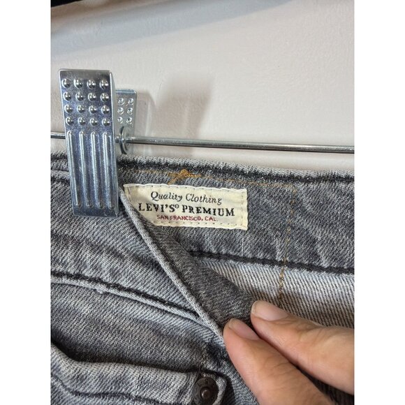 Levis Premium Gray Jeans 512 W28 L30 Straight Leg Stretch Denim Pants Jeans - Picture 2 of 8
